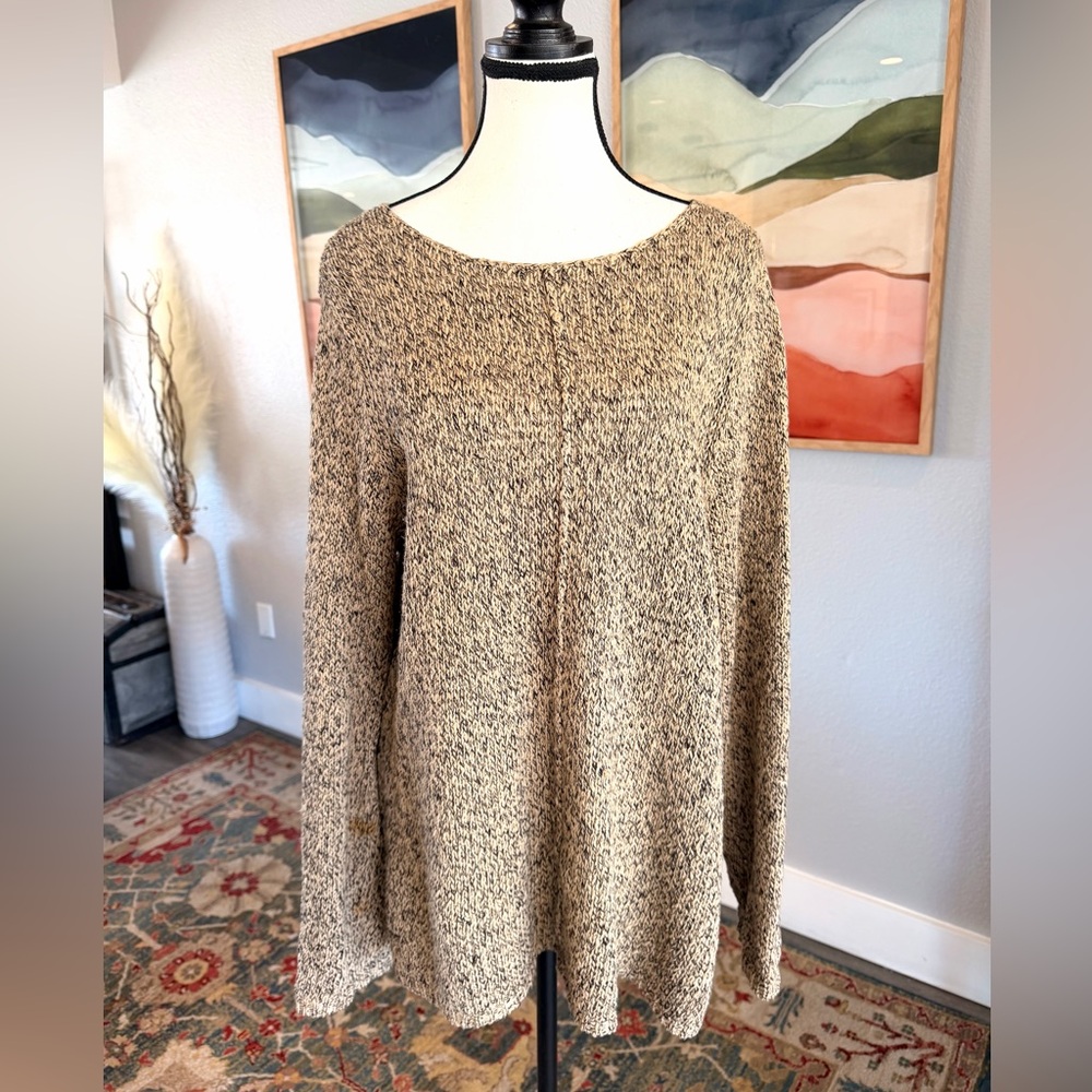 Sigrid Olsen Linen Cotton Beige Sweater
